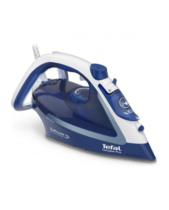 Tefal Easygliss Plus  FV5735 biało-niebieski Moc [W]: 2500 | Rodzaj stopy: Durilium AirGlide | Wytwarzanie pary [g/min]: 45 | Uderzenie pary [g/min]: 220