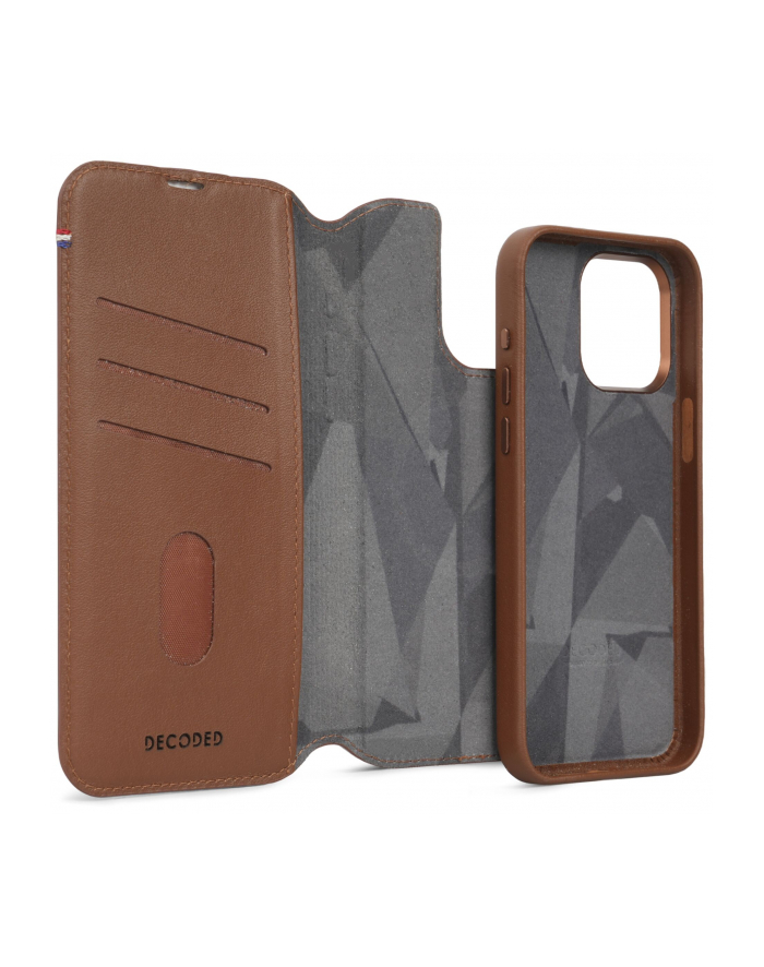 Decoded Leather Detachable Wallet for iPhone 15 Pro Tan główny