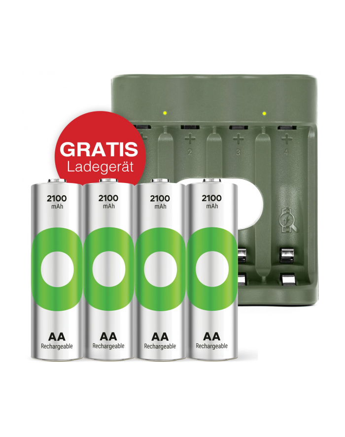 gp batteries GP ReCyko 4-Port USB Ladegerät B441 include 4xAAA 850mH Akkus główny