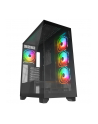 Rampage Hydra V1 czarna Rampage Hydra V1 Obudowa PC 4x wentylator USB C/USB A ARGB + hub E-ATX, czarna - nr 1