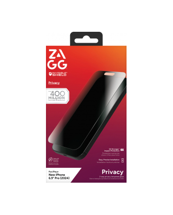 ZAGG InvisibleShield Glass Elite Privacy do Apple iPhone 16 Pro Max