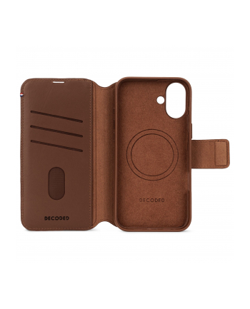 Decoded Leather Detachable Wallet do iPhone 16MagSafe brązowy nr 1