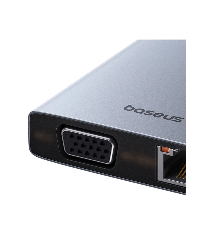 Baseus PortalJoy Series | 13w1 | 2x HDMI, VGA, DP, 2x USB3.1, USB2.0, USB-C, Mini Jack, RJ45, SF/TF 100W dok 13w1 główny