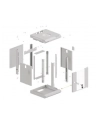 Szafa instalacyjna Rack Lanberg Wisząca 10'' 6U 300x300 Drzwi przeszklone (flat pack) Szara - nr 13