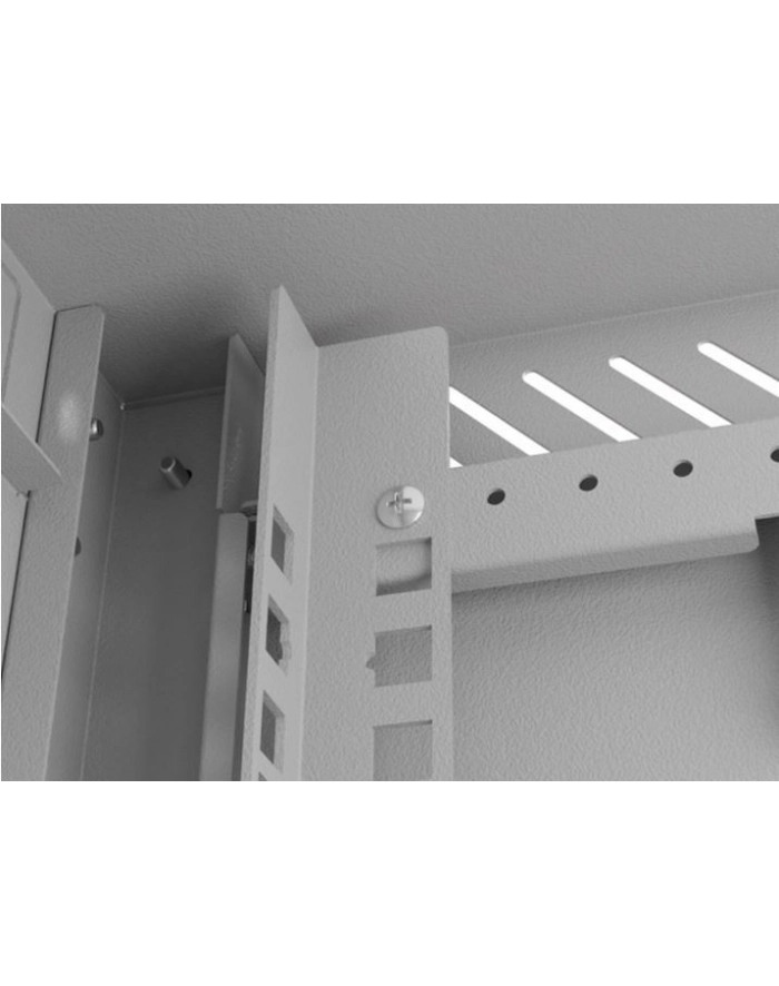 Szafa instalacyjna Rack Lanberg Wisząca 10'' 6U 300x300 Drzwi przeszklone (flat pack) Szara główny