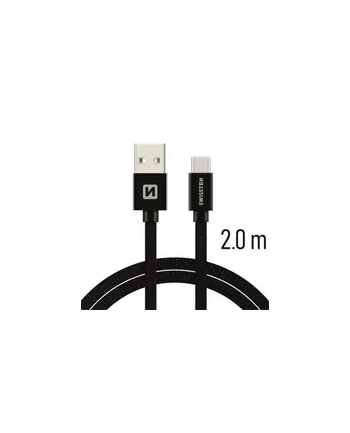Swissten Kabel USB - USB Typ - C 2m Czarny (71521301)