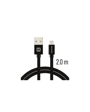 Swissten Kabel USB - Lightning 2m Czarny (71523301)