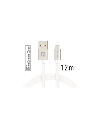 Swissten Kabel USB - Lightning 1,2m Srebrny (71524203)