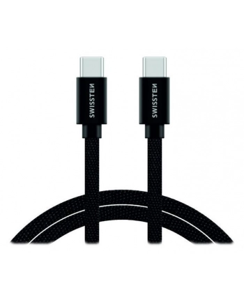 Swissten tekstylny USB-C / USB-C 2.0m Czarny (71528201)