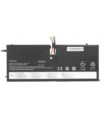 mitsu Bateria 45N1070 do Lenovo Thinkpad X1 Carbon 3200 mAh (47 Wh) 14.8V (14.4V)