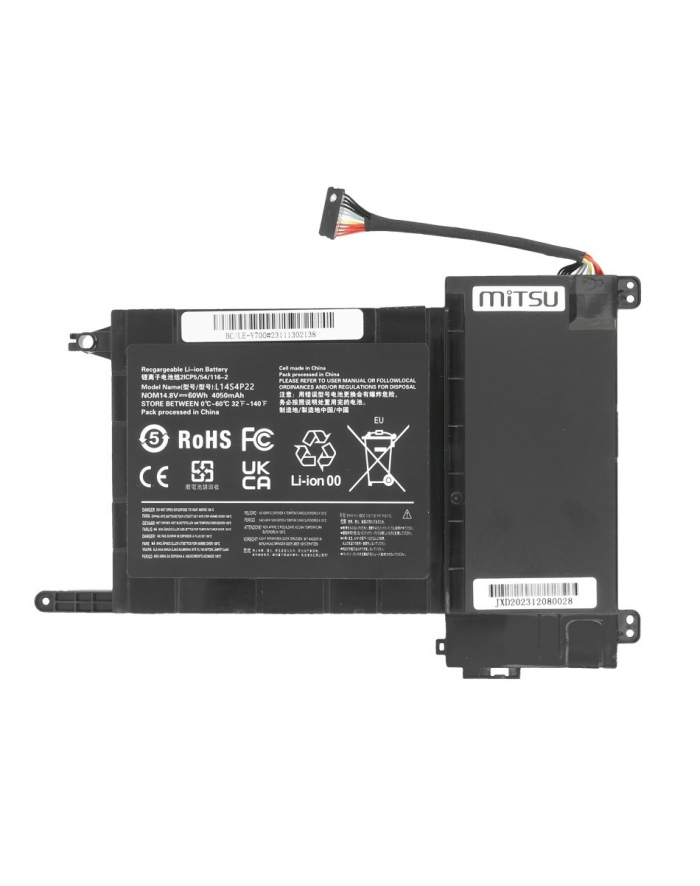 mitsu Bateria L14S4P22 do Lenovo IdeaPad Y700-15ISK Y700 4050 mAh (60 Wh) 14.8V (14.4V) główny