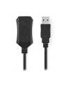 Nedis Aktywny USB 2.0 USB-A Gniazdo 480 Mb/s 10,0 m Nikiel PVC Miedź (CCGL60EXTBK100) - nr 2