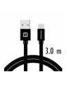 SWISSTEN przewód do transmisji danych SWISSTEN TEXTILE USB / USB-C 3,0 M CZARNY 71527900 - nr 1