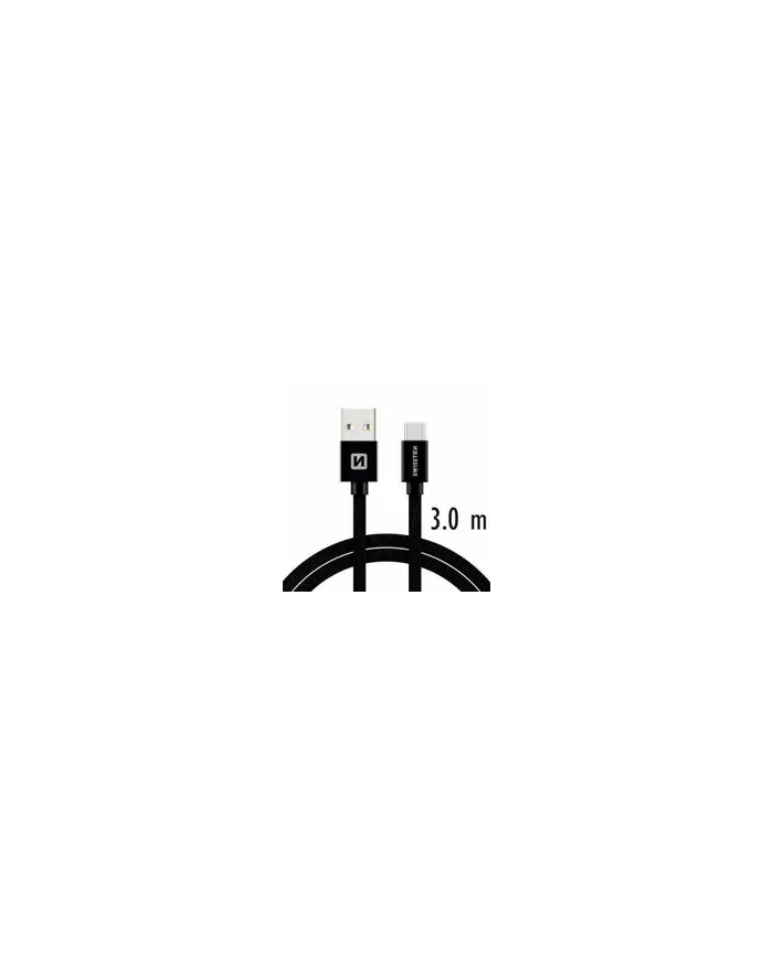 SWISSTEN przewód do transmisji danych SWISSTEN TEXTILE USB / USB-C 3,0 M CZARNY 71527900 główny