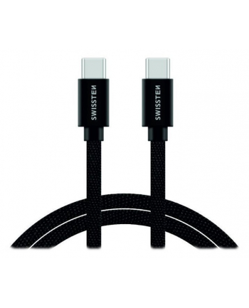 Swissten tekstylny USB-C / USB-C 2.0m Czarny (71528201)