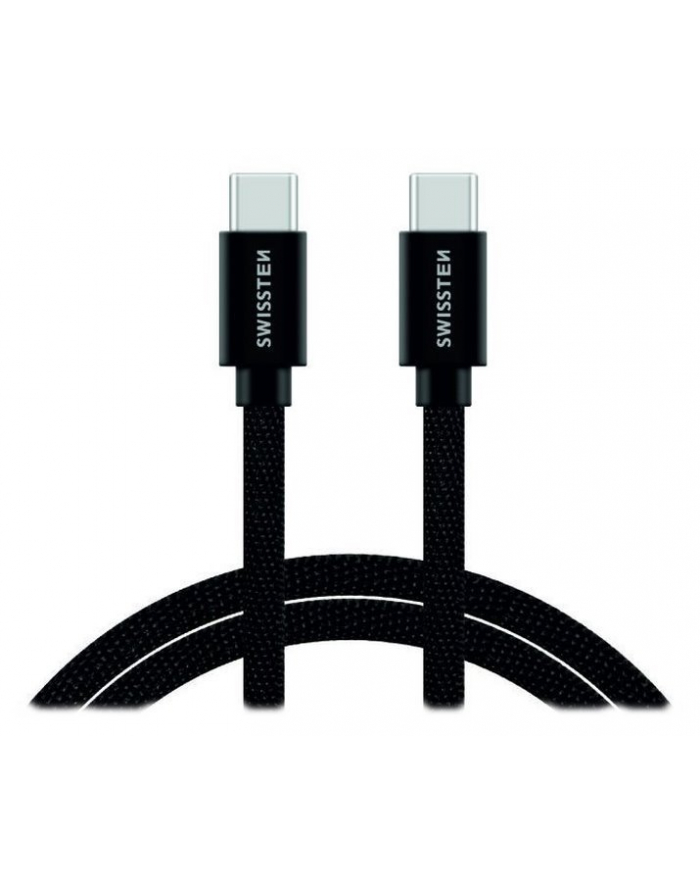 Swissten tekstylny USB-C / USB-C 2.0m Czarny (71528201) główny