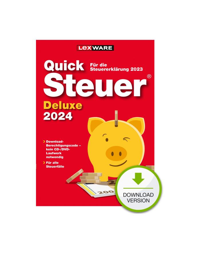 Lexware Program ESD QuickSteuer Deluxe 2024 (68152015) główny