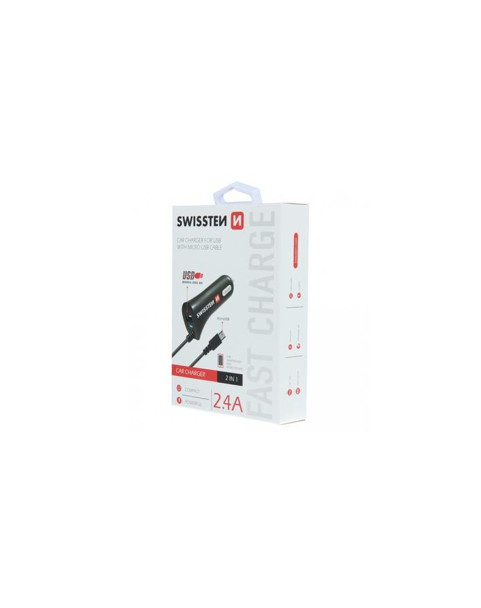 Swissten Ładowarka Samochodowa Micro Usb 12V, 5V 2400Ma (20111000) główny