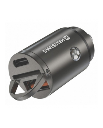 Ładowarka samochodowa SWISSTEN 30W, 2-portowy, USB-C, USB-A, USB Supercharge