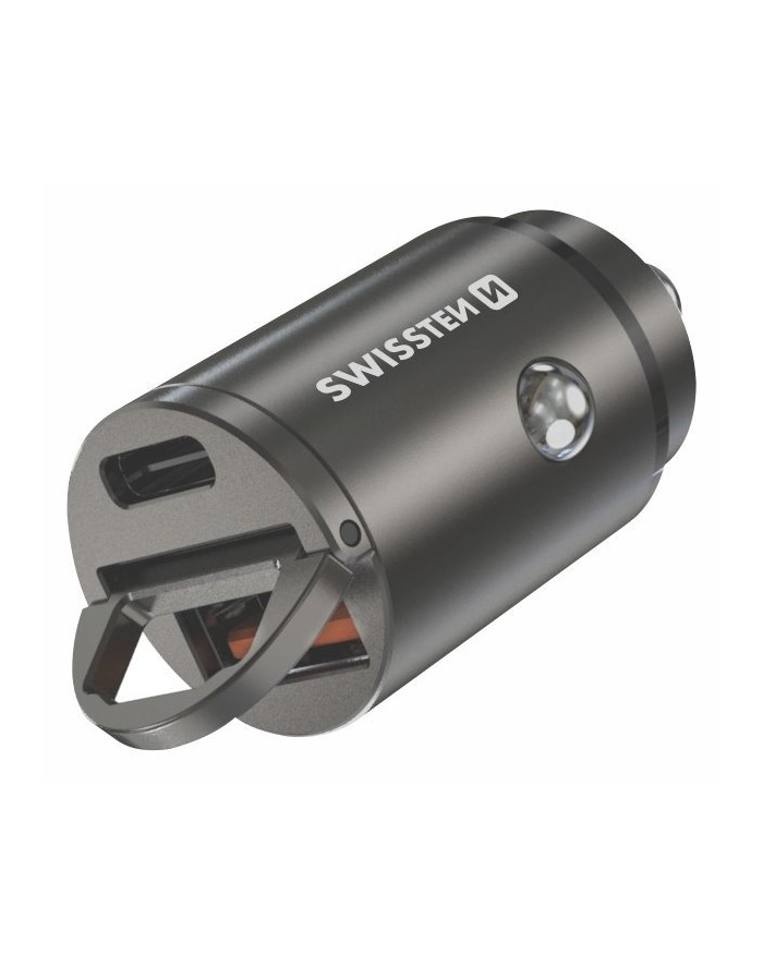 Ładowarka samochodowa SWISSTEN 30W, 2-portowy, USB-C, USB-A, USB Supercharge główny