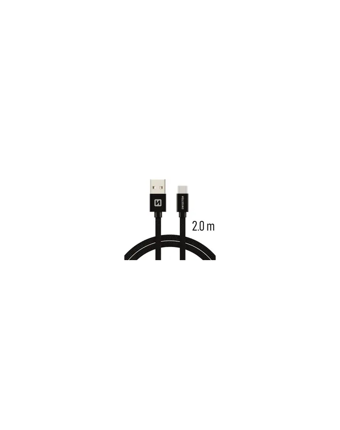 Swissten Kabel USB - USB Typ - C 2m Czarny (71521301) główny