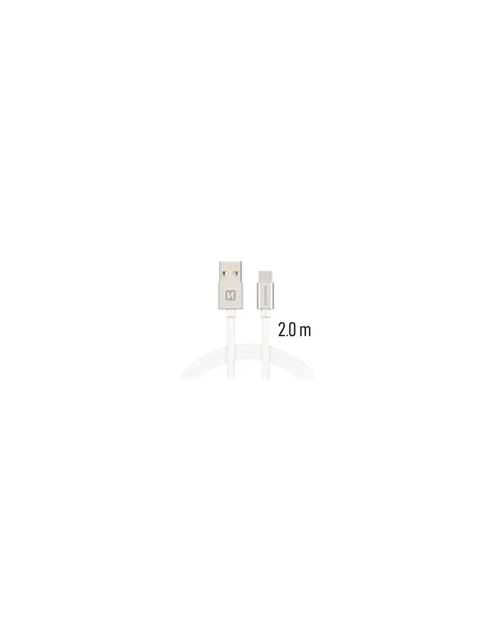 Swissten Kabel USB - USB Typ - C 2m Srebrny (71521303) główny