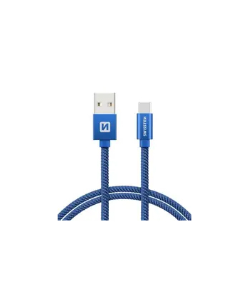 Swissten Kabel USB - USB Typ - C 2m Niebieski (71521308) nr 2