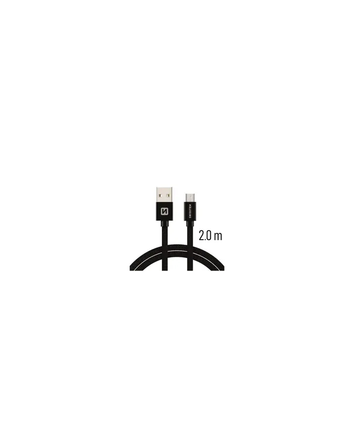 Swissten Kabel USB - Micro USB 2m Czarny (71522301) główny