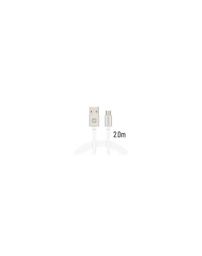 Swissten Kabel USB - Micro USB 2m Srebrny (71522303) główny