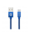 Swissten Kabel USB - Micro USB 2m Niebieski (71522308) - nr 1