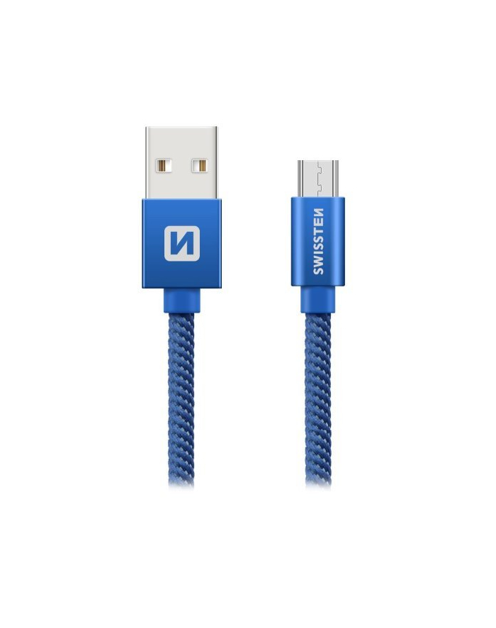 Swissten Kabel USB - Micro USB 2m Niebieski (71522308) główny