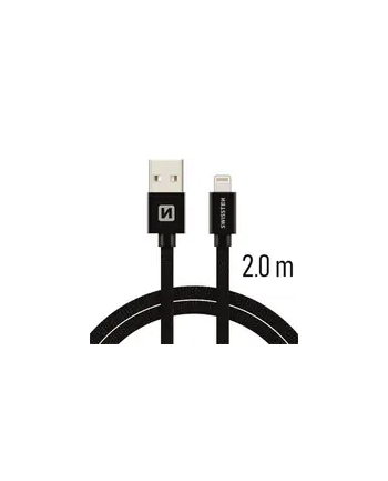 Swissten Kabel USB - Lightning 2m Czarny (71523301)