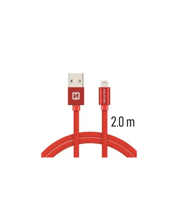 Swissten Kabel USB - Lightning 2m Czerwony (71523306)