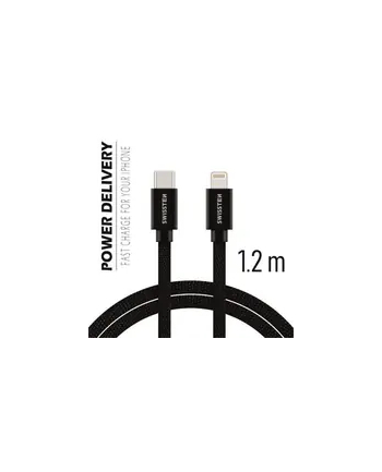 Swissten Kabel USB Typ C - Lightning 1,2m Czarny (71525201) nr 2