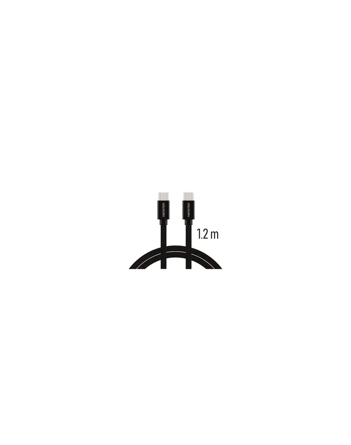 Swissten Kabel USB Typ C - USB Typ C 1,2m Czarny (71527201) główny
