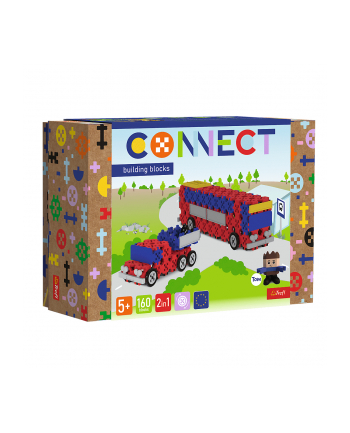 trefl Klocki Connect 2w1 Autobus / Auto z naczepą 61973 nr 1