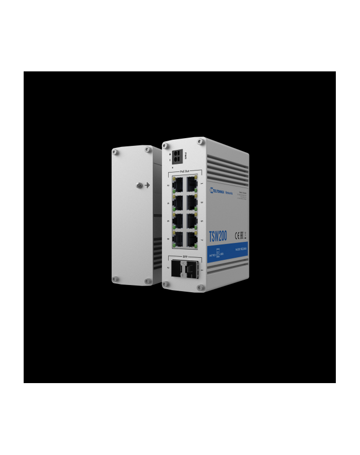teltonika Przełącznik przemysłowy TSW200 2xSFP 8xPoE+ 8xGbE główny
