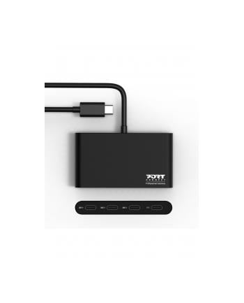 Port Designs HUB USB Type-C 5000 Mbit/s Czarny (900147)