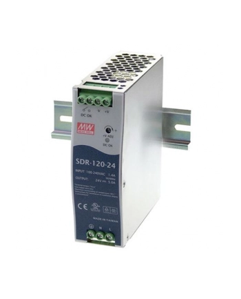 Mean Well Zasilacz na szynę DIN SDR-120-24 5 A 120 W 1x SDR12024