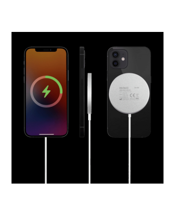 Deltaco Magnetic Wireless Charger 15 W Usb-C Wh (Qi1034)