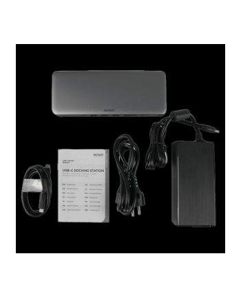 Deltaco USB-C dock triple 2x HDMI/DP USB-C/USB-A/RJ45/S (USBCHDMI29)