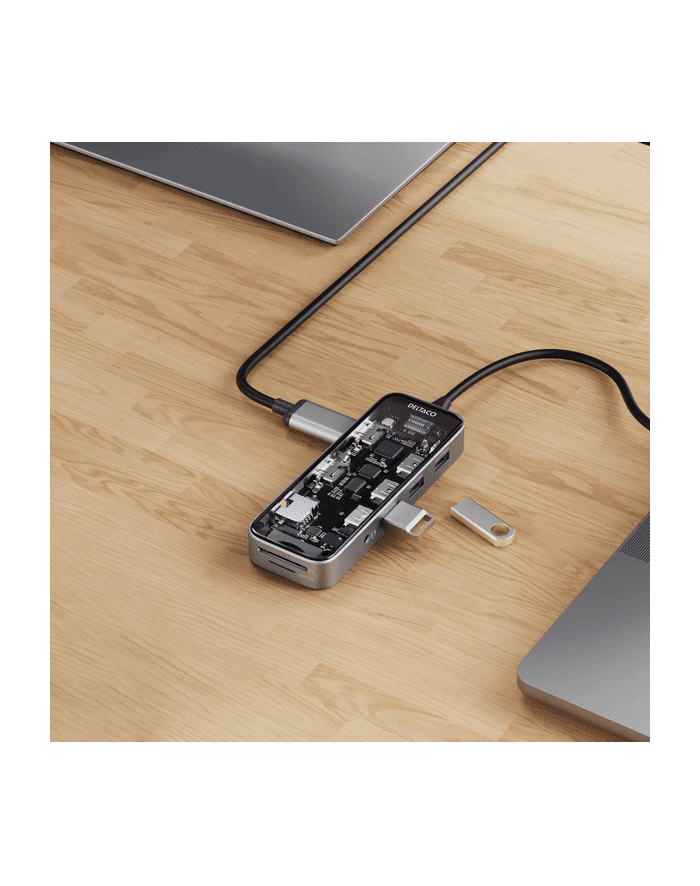 Deltaco Stacja/Replikator Usb-C (USBCHDMI30) główny