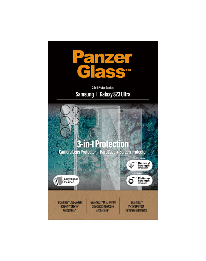 Panzerglass Samsung Galaxy S23 Ultra 3w1 SzkłaEtui główny