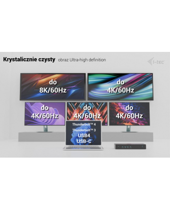i-tec Stacja dokująca Universal 5x 4K/60Hz Display Power Delivery 100W