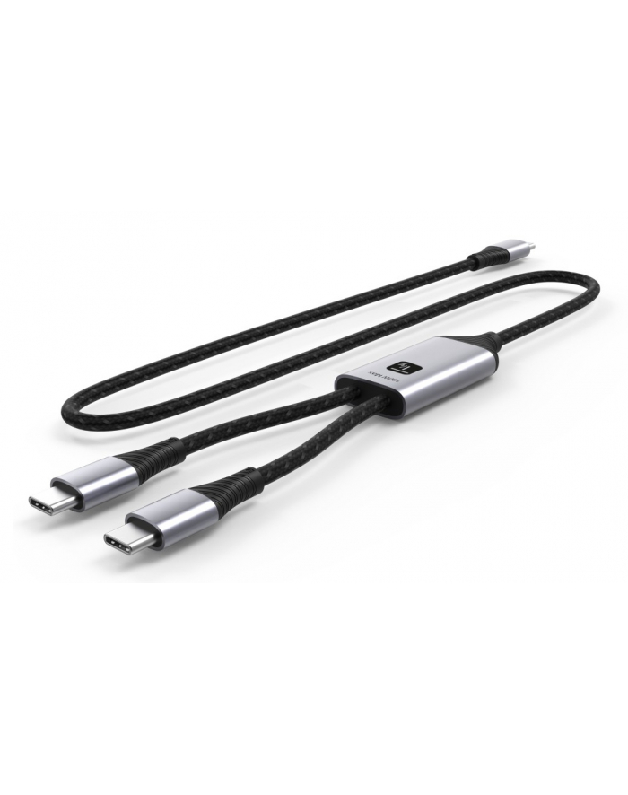 TECHLY Podwójny Kabel USB-C 100W 2x USB-C do Szybkiego Ładowania PD QC PPS główny