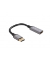 lanberg Adapter Displayport(M)- HDMI(F)8K na kablu 20cm srebrny - nr 5
