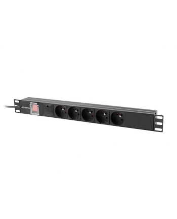 lanberg Listwa zasilająca  rack PDU 19 cali 1U  16A 5x230V  2m czarna C14