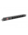 lanberg Listwa zasilająca rack PDU 19 cali 1U 16A 5xschuko 2m czarna - nr 1