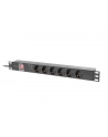 lanberg Listwa zasilająca  rack PDU 19 cali 1U 16A 6x230V schuko 2m czarna - nr 7