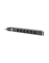 lanberg Listwa zasilająca  rack PDU 19 cali 1U 16A 6x230V schuko 2m czarna - nr 8